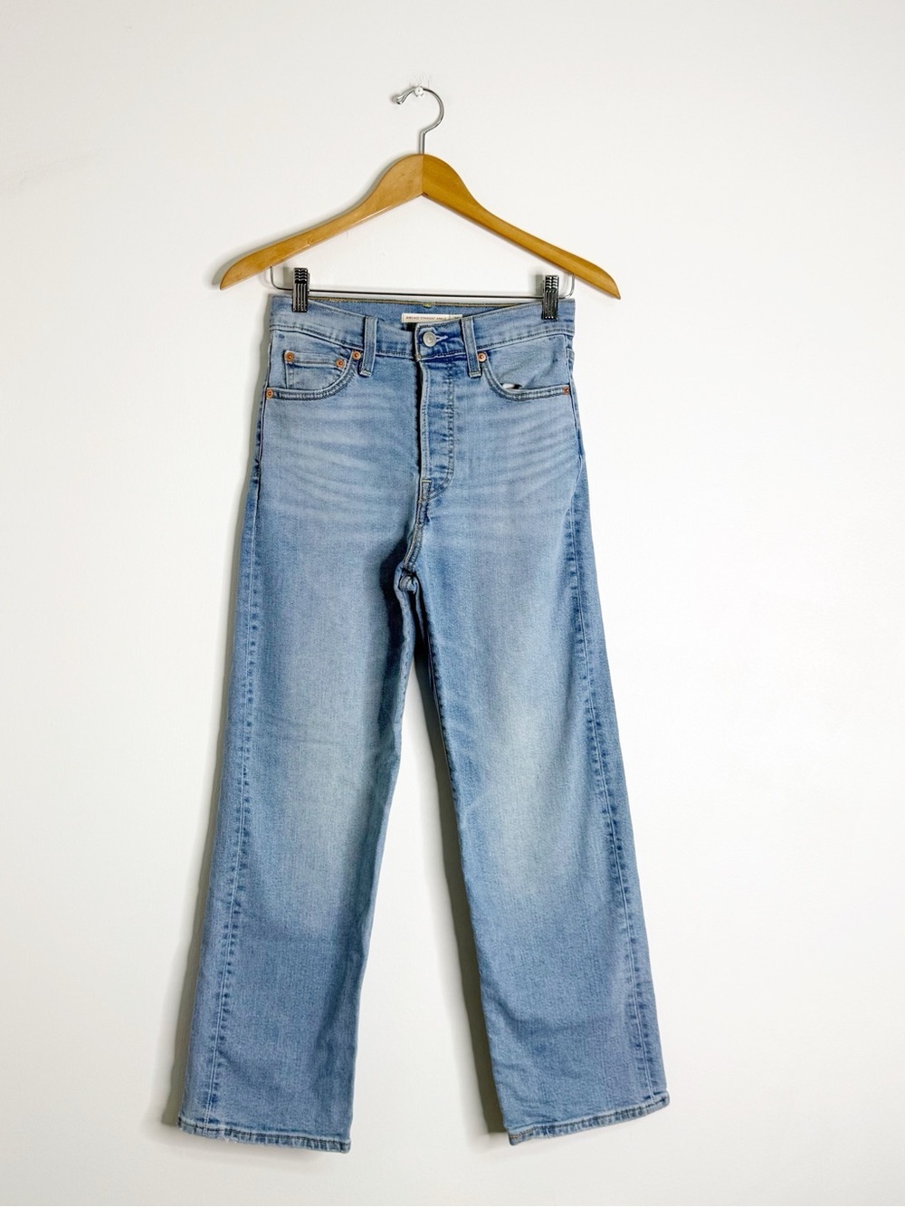 Levi’s Ribcage Straight Ankle Jeans Size 25 Light Wash High Rise